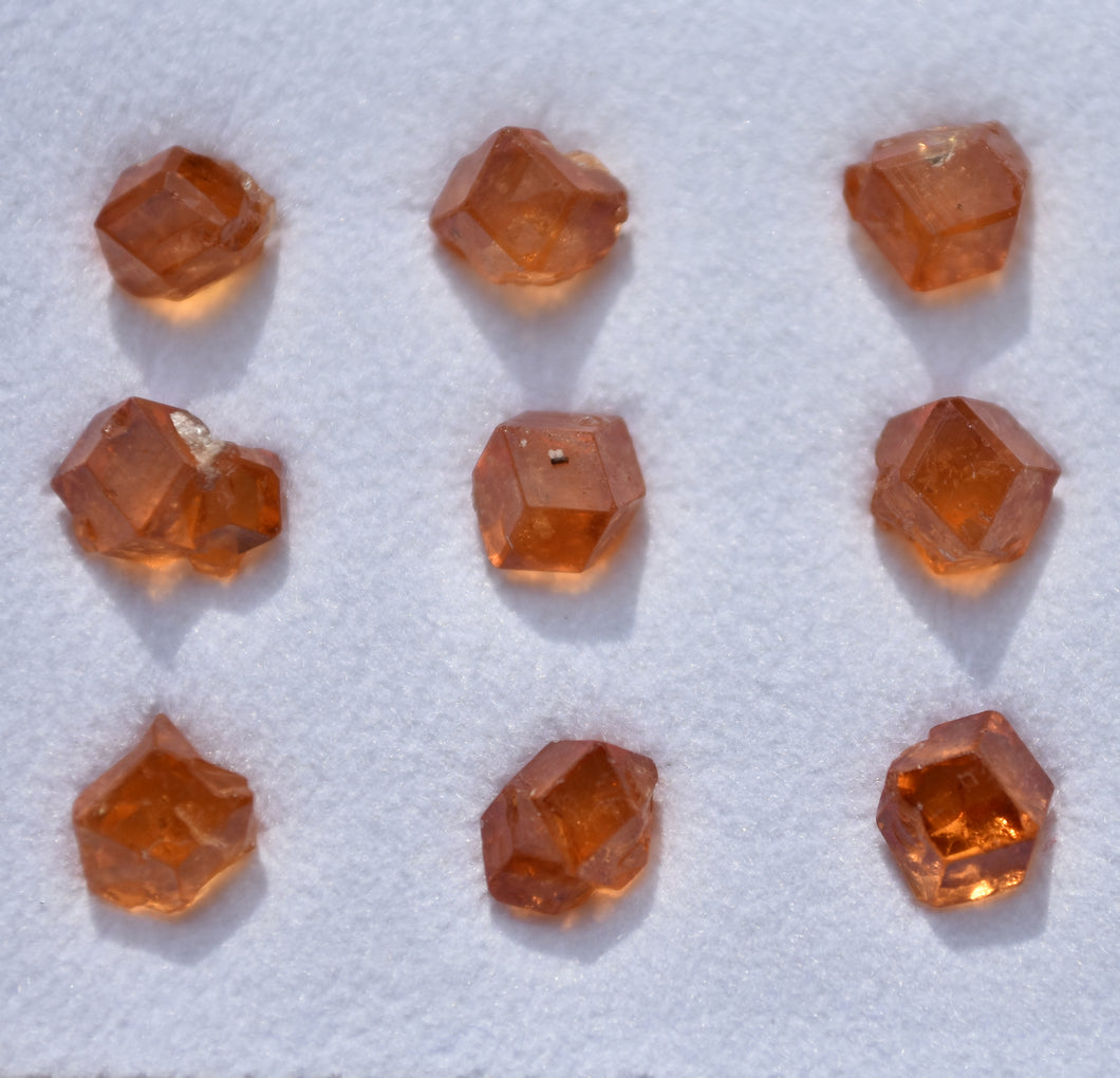Perfect Spessartine Garnets from Nigeria - Excellent Color and Clarity - Avg. 1.2 ct. ea.