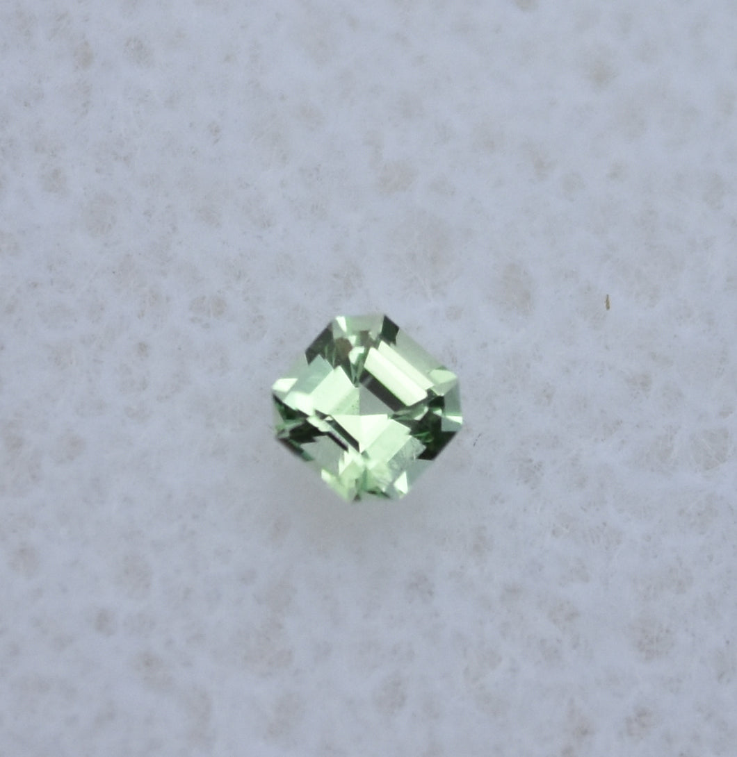 Vanadium Kornerupine Gem - Bright, Cheery Cut-Corner Square - 0.1 ct.