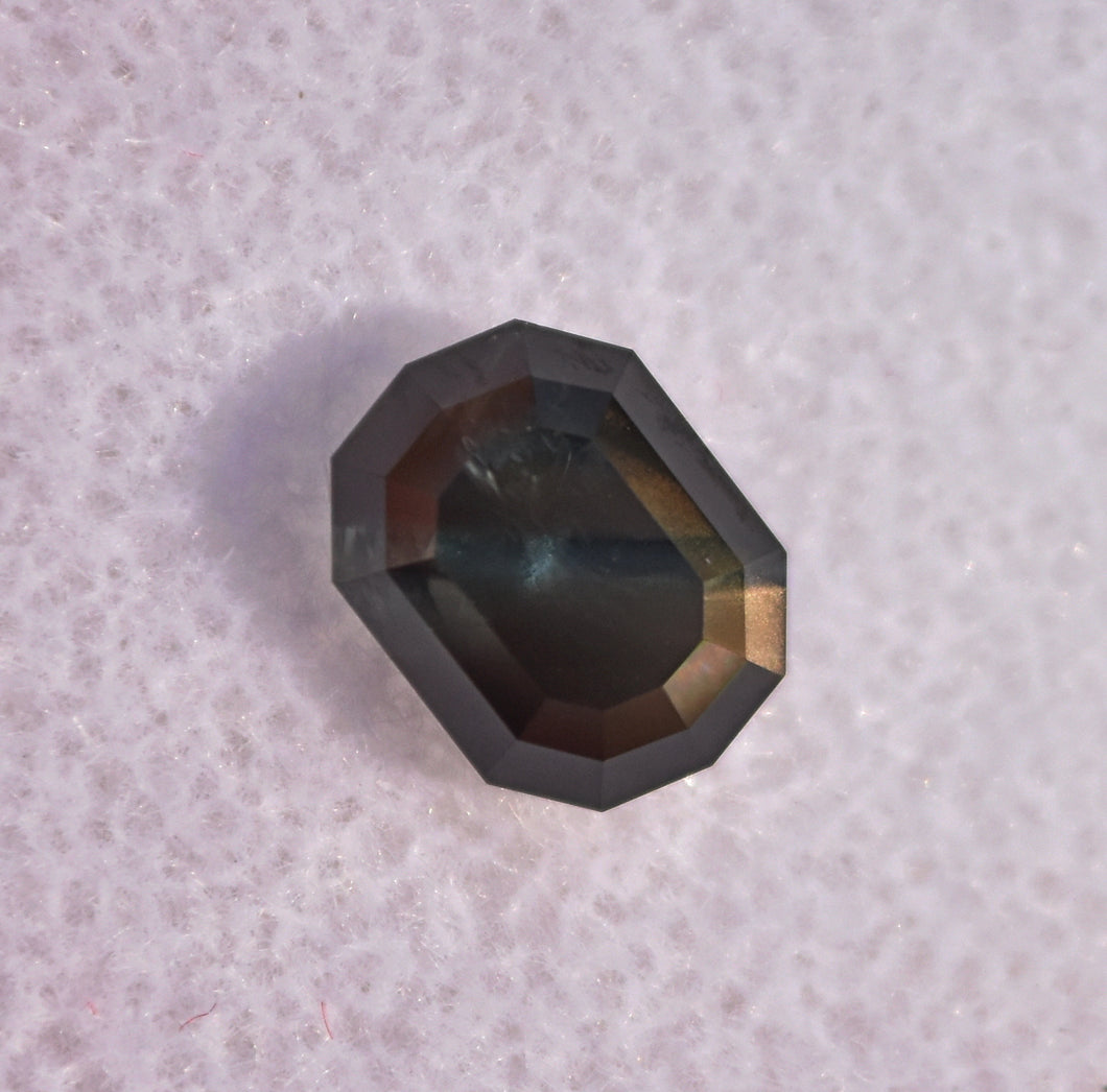 Extremely Unique Faceted Blue and Gold Star Sapphire - 1.96 ct.