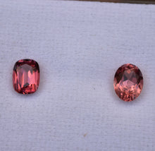 Load image into Gallery viewer, High-End Malaya Garnet Gems from Tunduru, Tanzania - One Magenta, the other Pink - 2.95 ctw.
