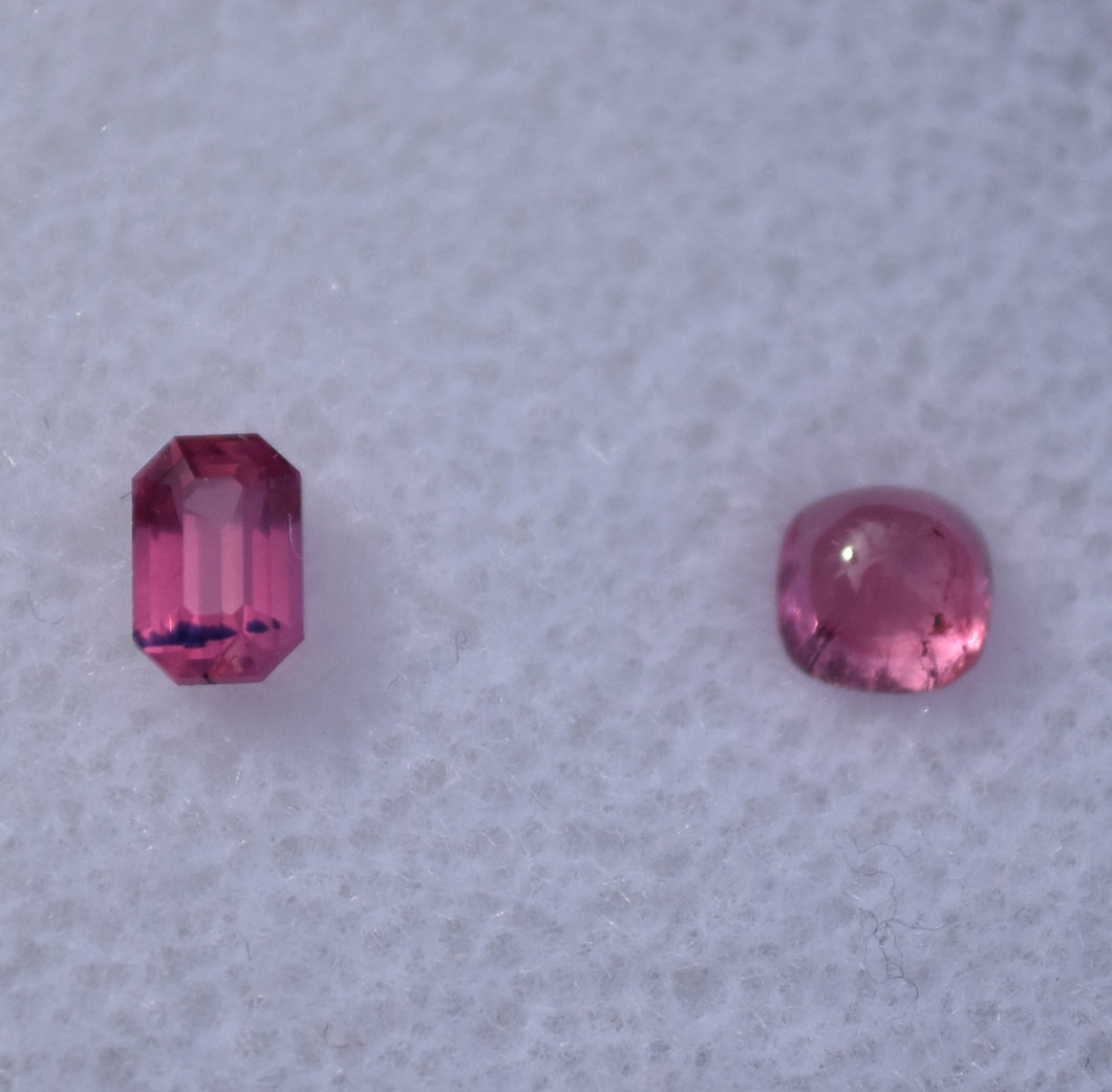 Winza Ruby Set - Cut from the SAME Crystal! Faceted Gem by Scott Maier  -  0.77 ctw.