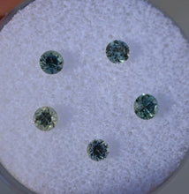 Load image into Gallery viewer, Songea Sapphire - Greens, Blues, and Greenish Blues Parcel - All Round Brilliant - 1.22 ct.
