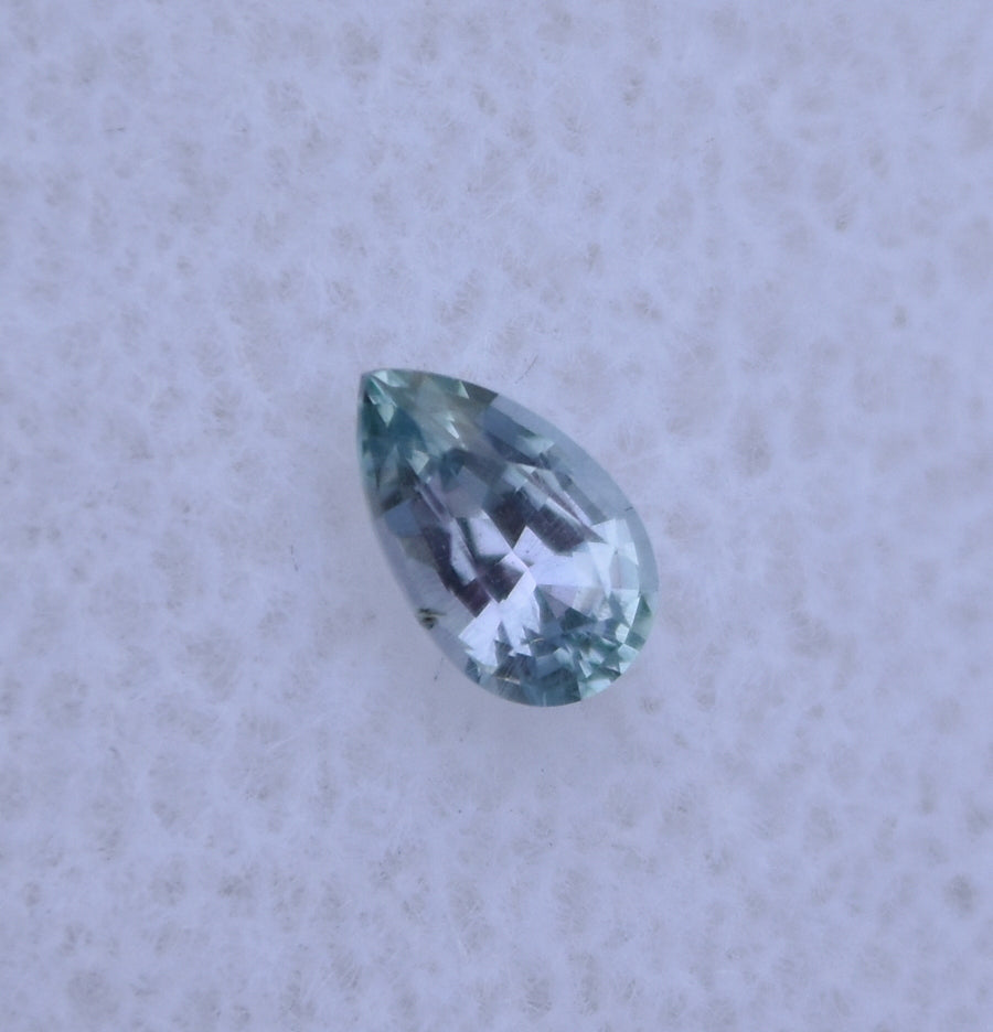 Chrome Kornerupine Pear Shape - Remarkably Clean, with Visible purple and Green - Good Cutting; 0.23 ct.