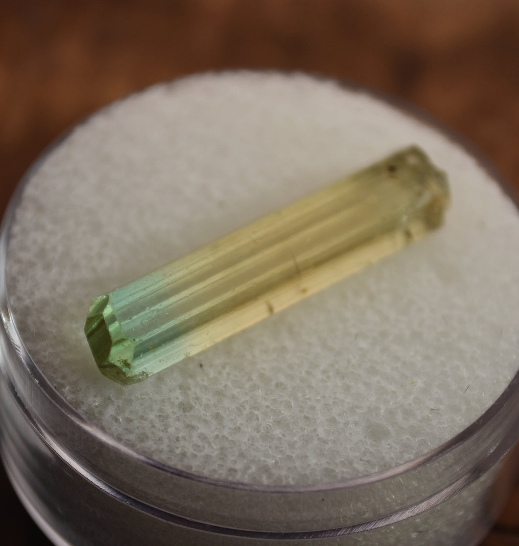 Bi-Color Tourmaline - Spring Blue + Canary Yellow - 1.64 grams