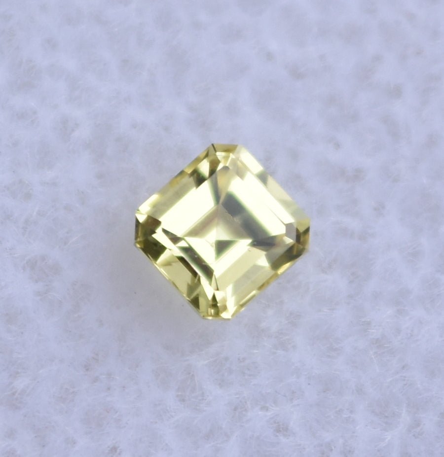 Bright Yellow Kenya Sapphire - Cut Corner Square - .27 ct.