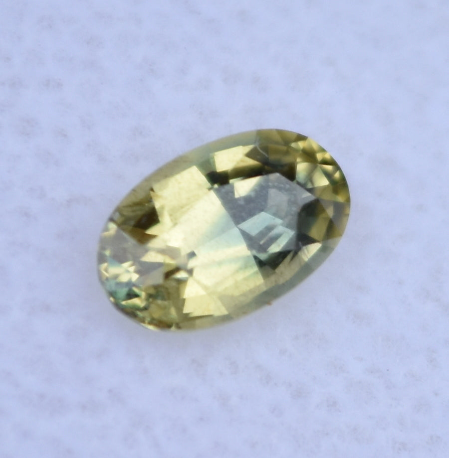 Kenya Yellow Sapphire Oval Gem - With a dash of Blue! - 0.73 ct.