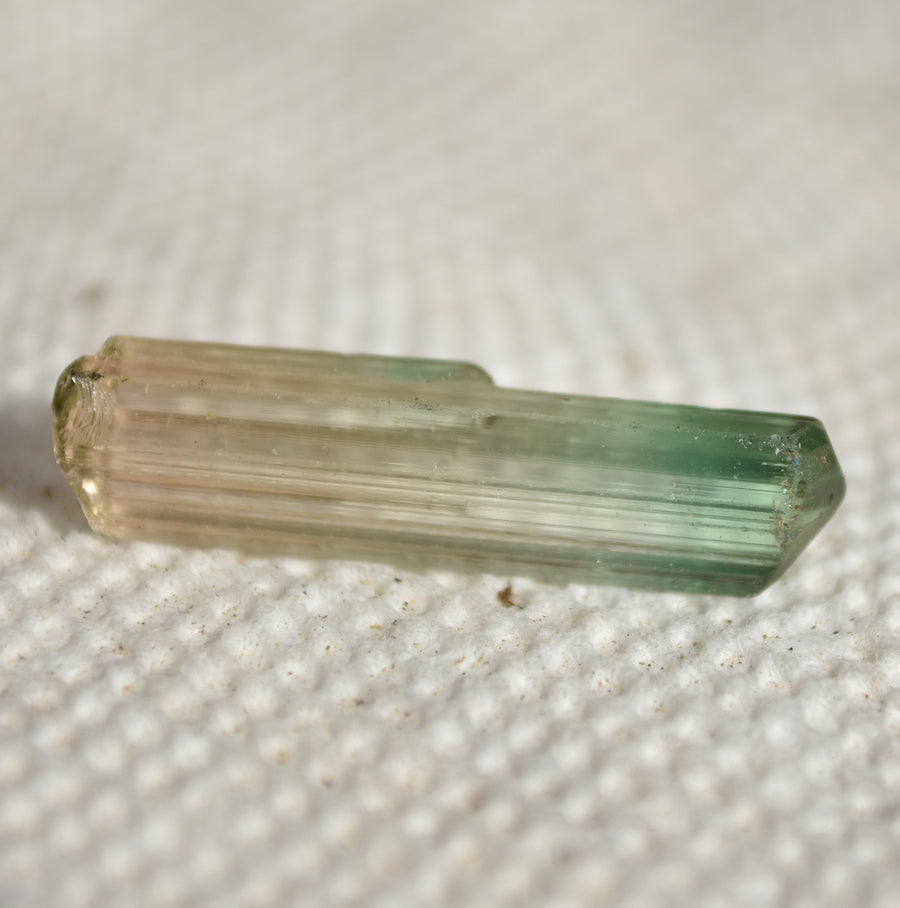 Pink Yellow Green Tourmaline Crystal - Rubaya Mine DRC - 100% Facet Quality - 2.63 grams