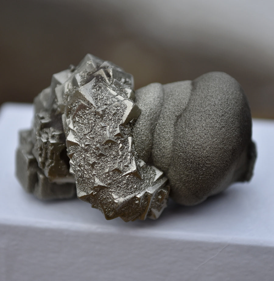 Fantastic Multi-Habit Pyrite Concretion - Port Au Port, Newfoundland, Canada - TOP Quality Miniature / Cabinet Specimen