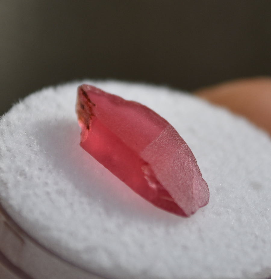 Gem Rhodonite - Whole Crystal with an Interesting Form and Termination - 3.3 ct.