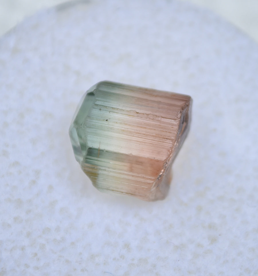 Watermelon Tourmaline Crystal / Facet Rough - Eye Clean  -  3.38 ct.