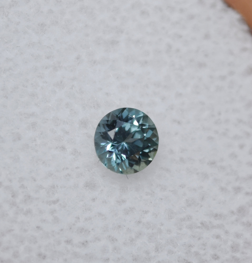 Perfectly Bright Blue Songea Sapphire Round Brilliant Gem -  0.47 ct.